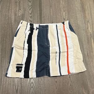 DKNY Golf White Beige Striped Athletic Skirt Size 16